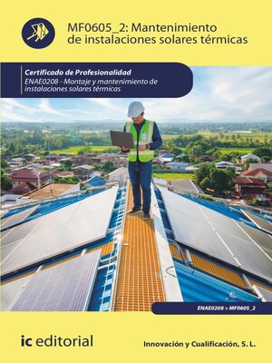 cover image of Mantenimiento de instalaciones solares térmicas. ENAE0208